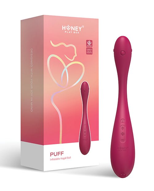 Puff App - Controlled Inflatable Kegel Ball - Dark Red | Shop Lowest Prices at Funlove.com