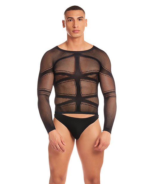 Rainbow Party Cam Boy Mesh 2 pc Set - Black | Shop Lowest Prices at Funlove.com