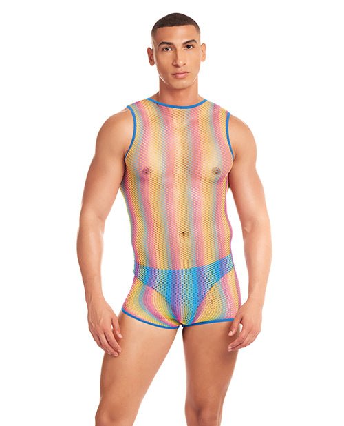 Rainbow Party Pride Star Mesh Singlet 2 pc Set - Rainbow | Shop Lowest Prices at Funlove.com