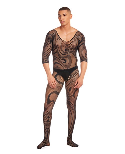 Rainbow Party Supernova Body Stocking 2 pc Set - Black | Shop Lowest Prices at Funlove.com