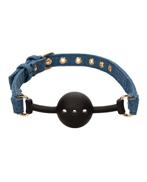Ride 'Em Premium Denim Collection Ball Gag | Shop Lowest Prices at Funlove.com