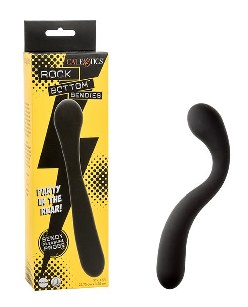 Rock Bottom Bendies Bendy Pleasure Dual Ended Anal Probe - Black | Shop Lowest Prices at Funlove.com