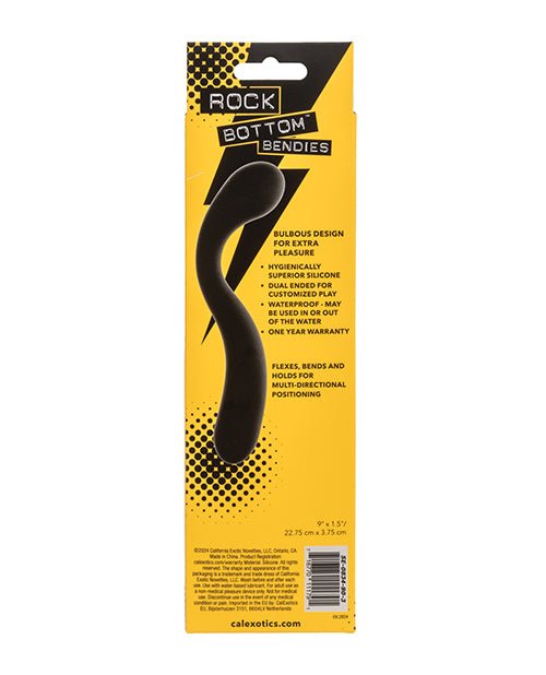 Rock Bottom Bendies Bendy Pleasure Dual Ended Anal Probe - Black | Shop Lowest Prices at Funlove.com