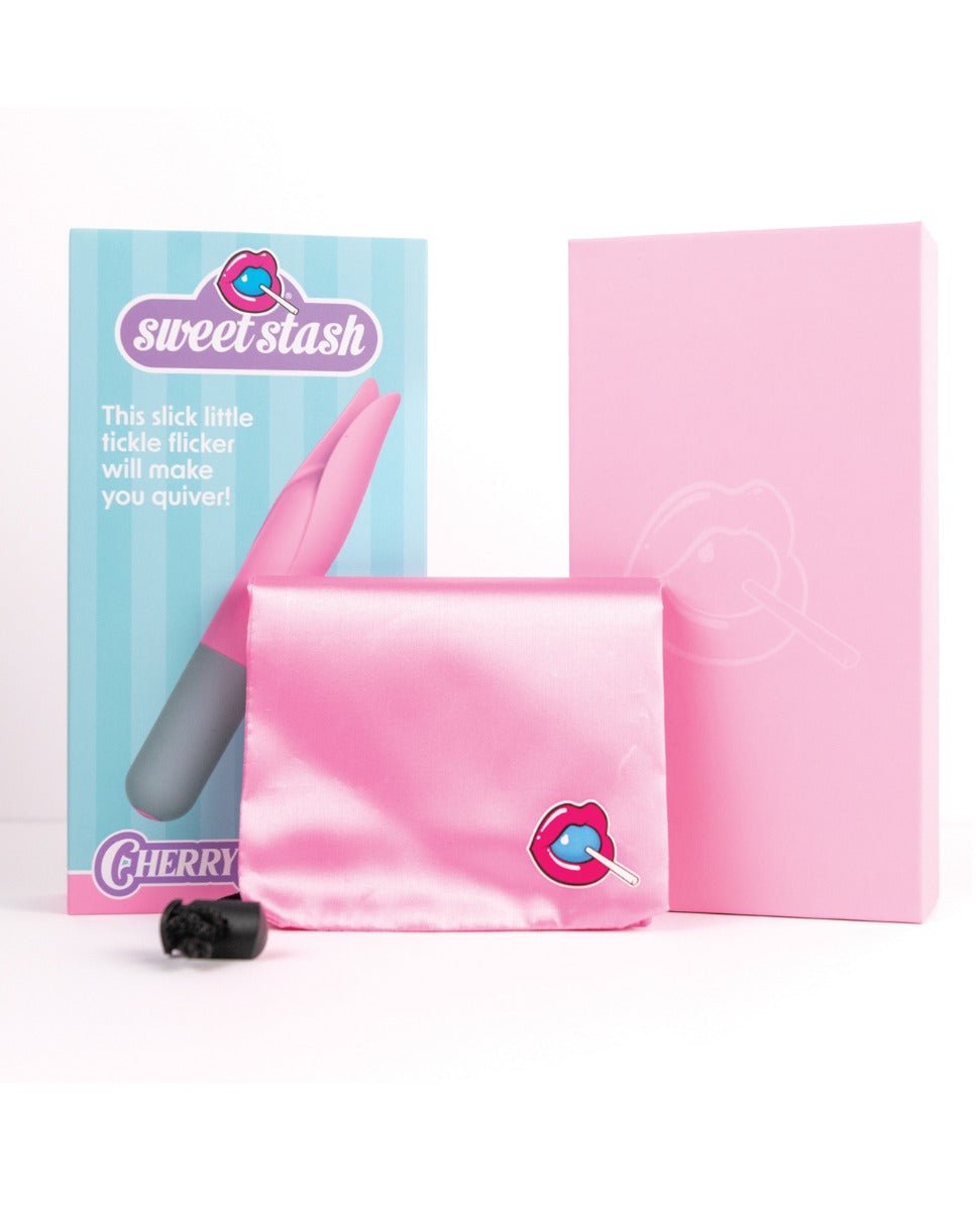 Rock Candy Cherry Flicker Clit Tickler - Pink/Grey | Shop Lowest Prices at Funlove.com