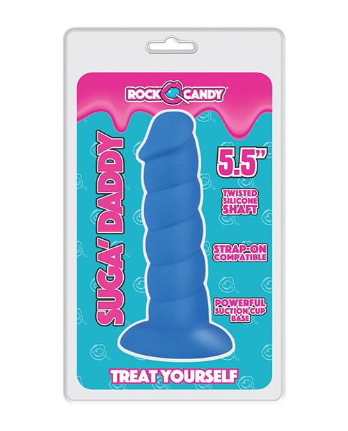Rock Candy Suga Daddy 5.5" Silicone Dildo - Blue | Shop Lowest Prices at Funlove.com