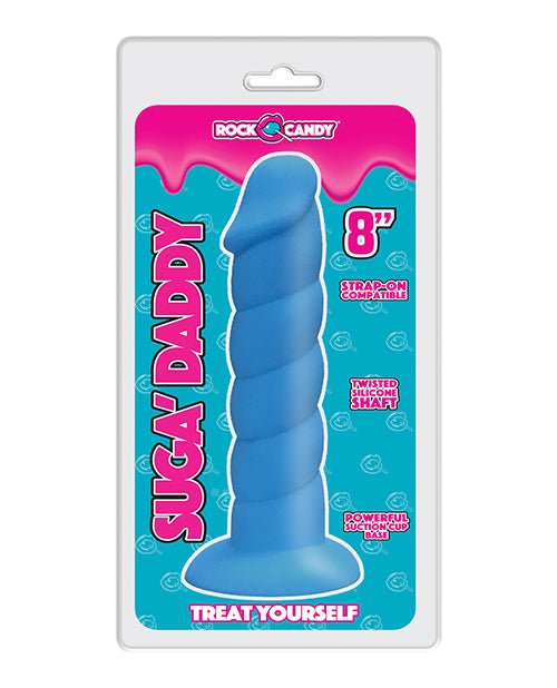 Rock Candy Suga Daddy 8" Silicone Dildo - Blue | Shop Lowest Prices at Funlove.com
