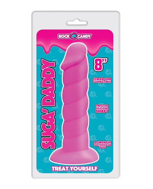 Rock Candy Suga Daddy 8" Silicone Dildo - Pink | Shop Lowest Prices at Funlove.com