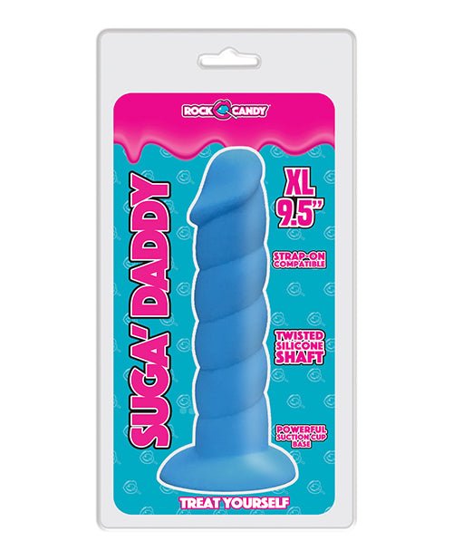 Rock Candy Suga Daddy 9.5" Silicone Dildo - Blue | Shop Lowest Prices at Funlove.com