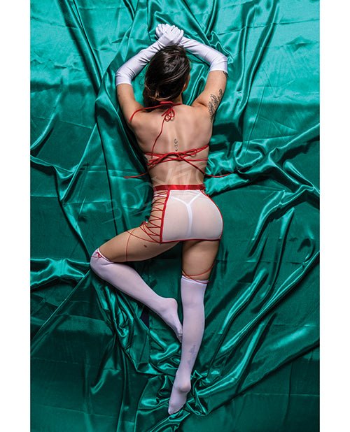 Role Play Naughty Nurse 5 Pc Set Red/white | Shop Lowest Prices at Funlove.com