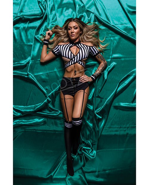 Role Play Risque Referee 6 Pc Set Black/white | Shop Lowest Prices at Funlove.com
