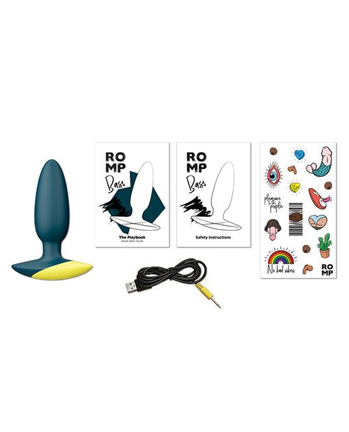 Romp Bass Vibrating Anal Plug - Teal | Shop Lowest Prices at Funlove.com