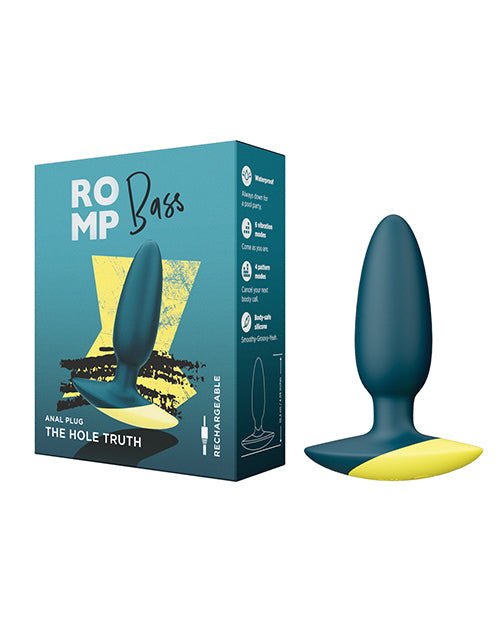 Romp Bass Vibrating Anal Plug - Teal | Shop Lowest Prices at Funlove.com