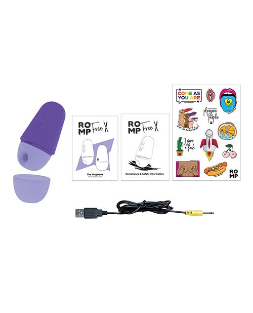 ROMP Free X Clitoral Vibrator - Purple | Shop Lowest Prices at Funlove.com