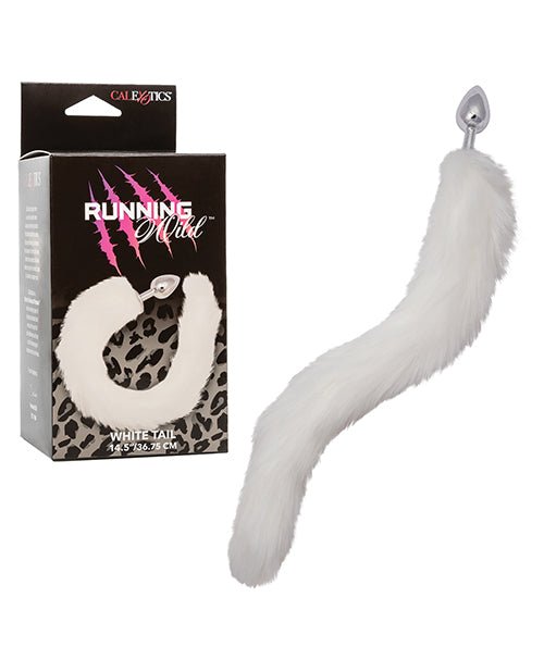 Running Wild White Tail Metallic Anal Probe | Shop Lowest Prices at Funlove.com