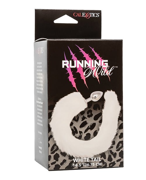 Running Wild White Tail Metallic Anal Probe | Shop Lowest Prices at Funlove.com