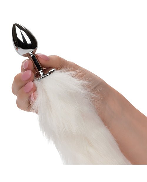 Running Wild White Tail Metallic Anal Probe | Shop Lowest Prices at Funlove.com