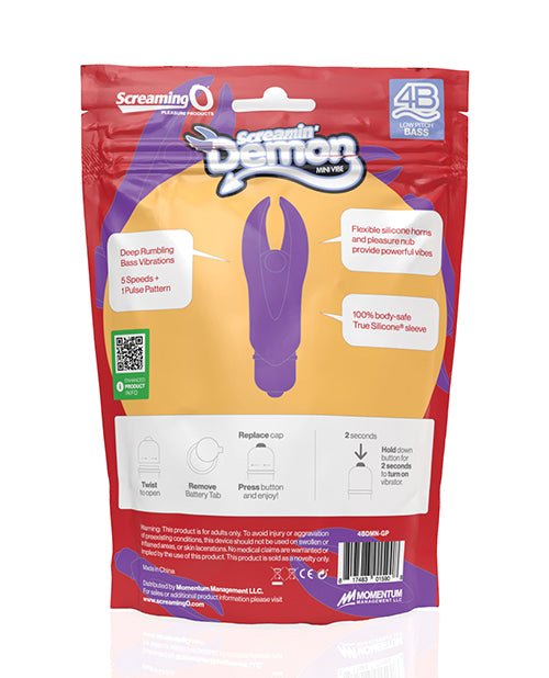 Screaming O 4B Demon Mini Vibe - Grape | Shop Lowest Prices at Funlove.com