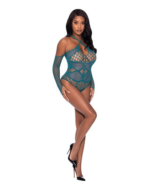 Seamless Long Sleeve Teddy Turquoise O/S | Shop Lowest Prices at Funlove.com
