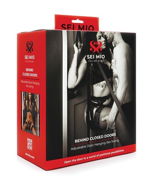 Sei Mio Behind Closed Doors Hanging Sex Swing - Black | Shop Lowest Prices at Funlove.com