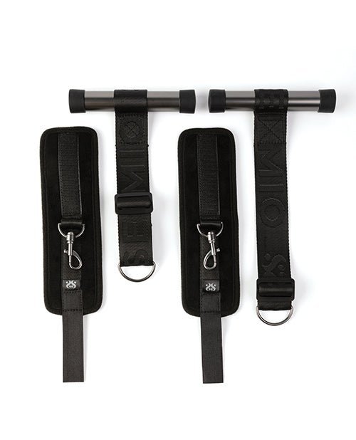 Sei Mio Doorway Play Adjustable Over Door Cuff Restraints - Black | Shop Lowest Prices at Funlove.com