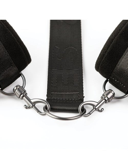 Sei Mio Neck Firmly in Check Adjustable Neck & Wrist Restraint Kit - Black | Shop Lowest Prices at Funlove.com