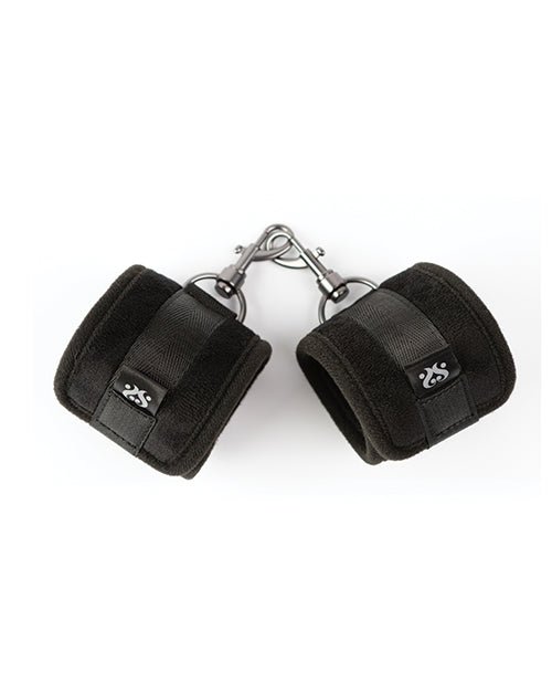 Sei Mio Sensually Secured Velvet Handcuffs - Black | Shop Lowest Prices at Funlove.com