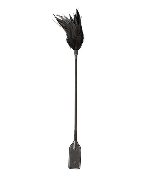 Sei Mio Slap & Tickle Dual Ended Crop & Tickler - Black | Shop Lowest Prices at Funlove.com