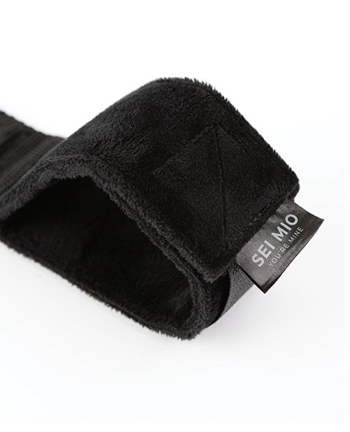 Sei Mio Spread the Love Ankle Spreader Bar w/Wrist Cuffs - Black | Shop Lowest Prices at Funlove.com
