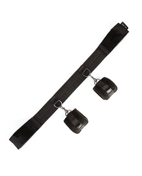 Sei Mio Spread the Love Ankle Spreader Bar w/Wrist Cuffs - Black | Shop Lowest Prices at Funlove.com