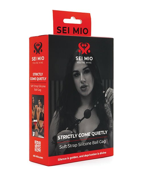 Sei Mio Strictly Come Quietly Soft Strap Silicone Ball Gage - Black | Shop Lowest Prices at Funlove.com