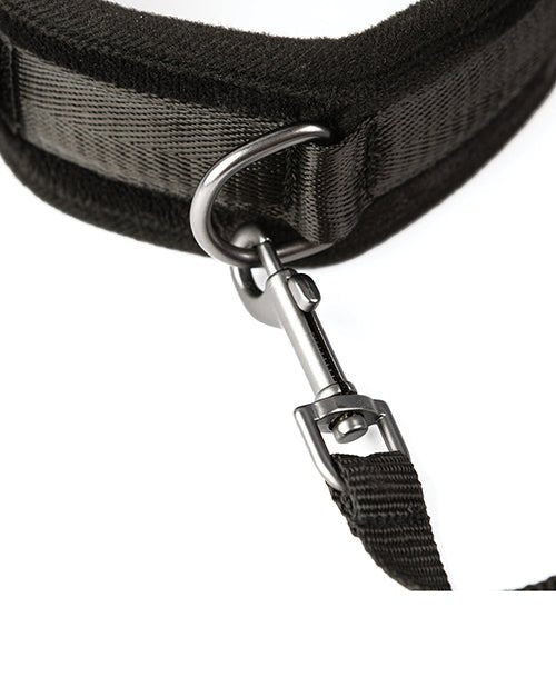 Sei Mio Take the Lead Padded Neck Collar & Leash - Black | Shop Lowest Prices at Funlove.com