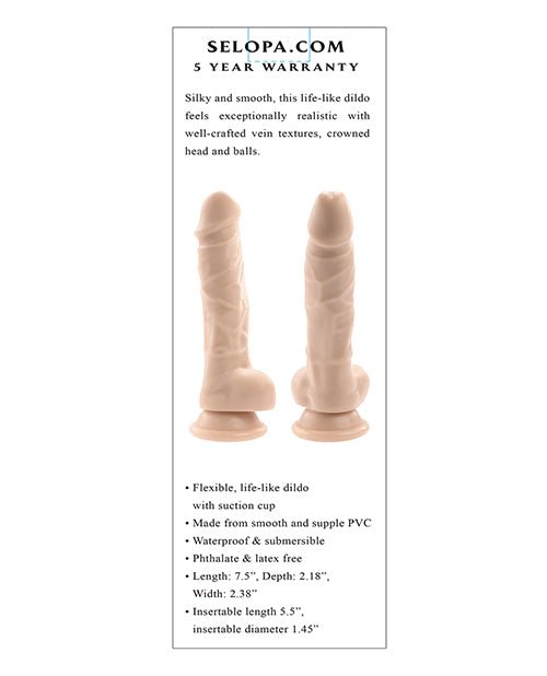 Selopa 6" Lifelike Dildo | Shop Lowest Prices at Funlove.com