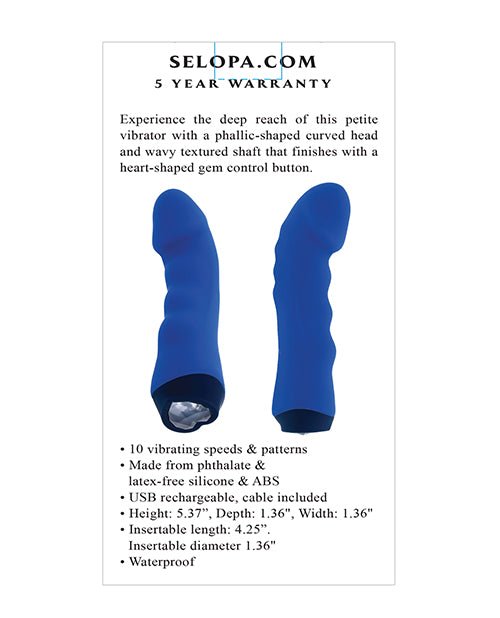 Selopa Blue Banger Petite Vibrator - Blue | Shop Lowest Prices at Funlove.com