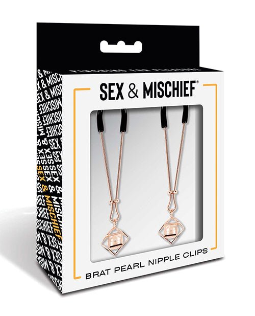 Sex & Mischief Brat Pearl Nipple Clips | Shop Lowest Prices at Funlove.com