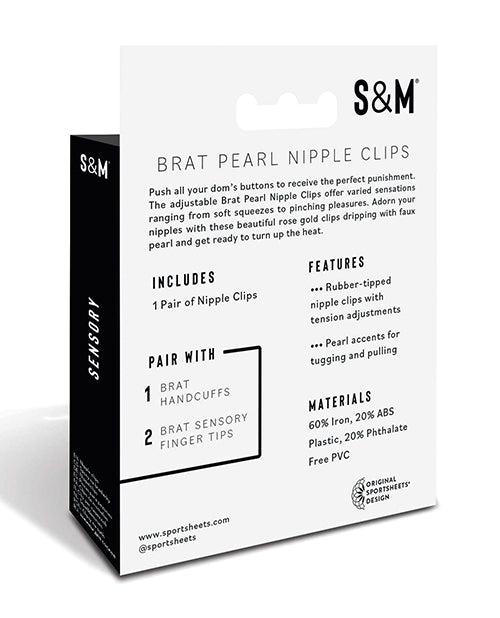 Sex & Mischief Brat Pearl Nipple Clips | Shop Lowest Prices at Funlove.com