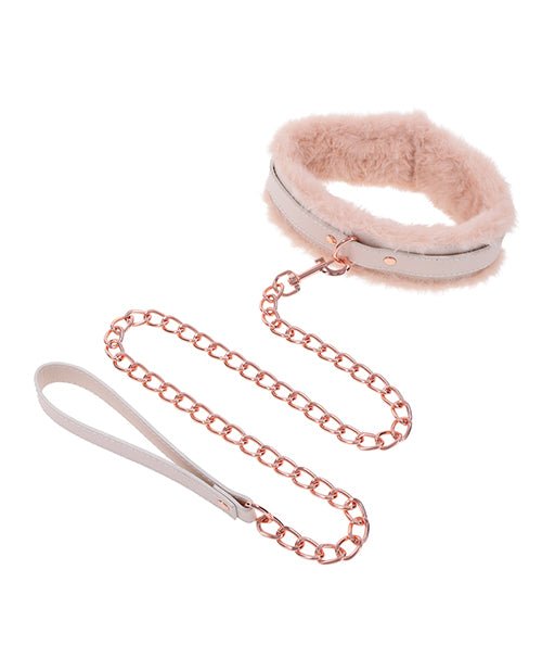 Sex & Mischief Peaches 'n CreaMe Fur Collar & Leash | Shop Lowest Prices at Funlove.com
