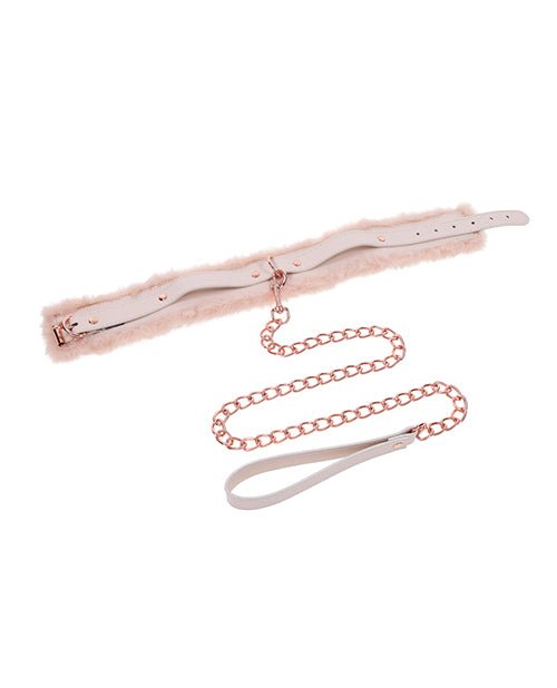 Sex & Mischief Peaches 'n CreaMe Fur Collar & Leash | Shop Lowest Prices at Funlove.com