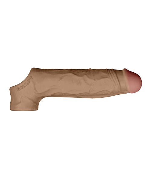 Shaft Flexskin Liquid Silicone 8.8" Vibrating Sheath - Oak | Shop Lowest Prices at Funlove.com