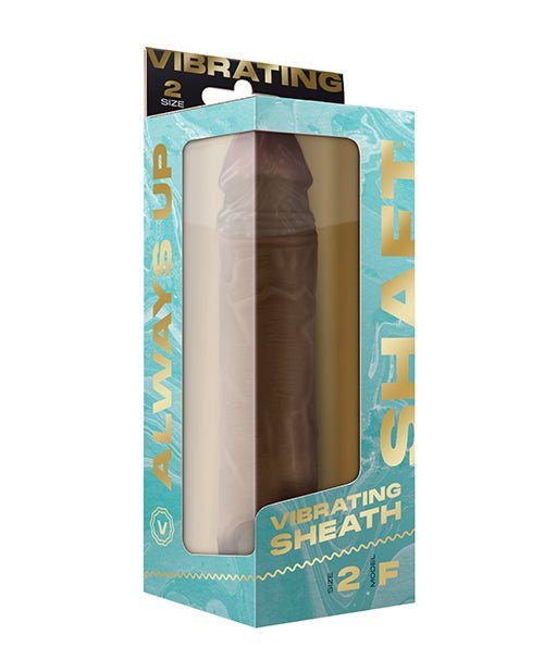 Shaft Flexskin Liquid Silicone 8.8" Vibrating Sheath - Oak | Shop Lowest Prices at Funlove.com