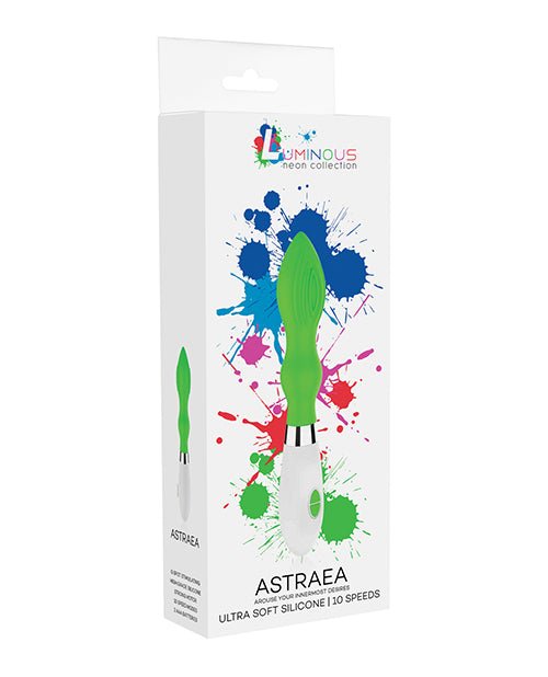 Shots Luminous Astraea Silicone 10 Speed Vibrator - Green | Shop Lowest Prices at Funlove.com