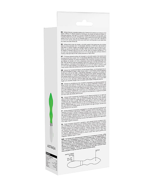 Shots Luminous Astraea Silicone 10 Speed Vibrator - Green | Shop Lowest Prices at Funlove.com