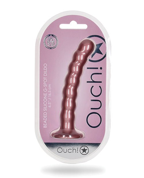 Shots Ouch 6.5" Beaded G - Spot Dildo - Rose Gold | Shop Lowest Prices at Funlove.com