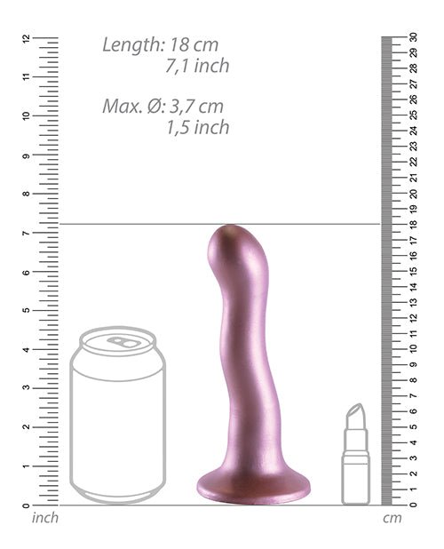 Shots Ouch 7" Curvy G - Spot Dildo - Rose Gold | Shop Lowest Prices at Funlove.com