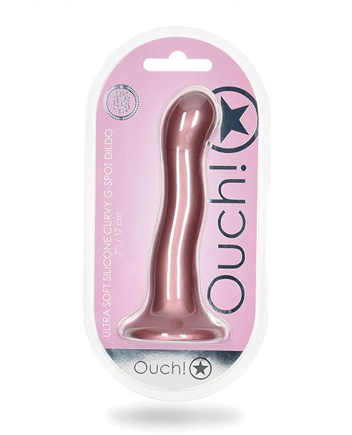 Shots Ouch 7" Curvy G - Spot Dildo - Rose Gold | Shop Lowest Prices at Funlove.com