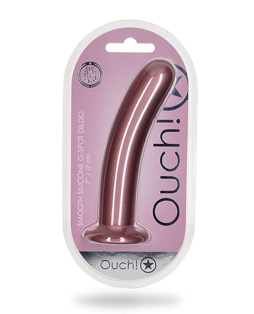 Shots Ouch 7" Smooth G - Spot Dildo - Rose Gold | Shop Lowest Prices at Funlove.com