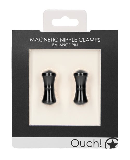 Shots Ouch Balance Pin Magnetic Nipple Clamps - Black | Shop Lowest Prices at Funlove.com