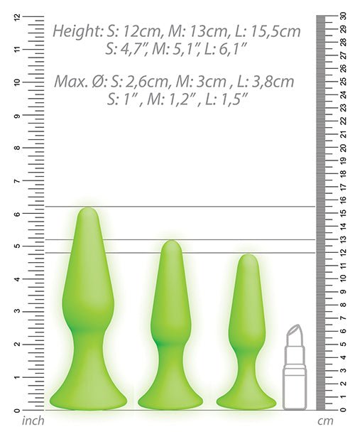 Shots Ouch Butt Plug Set - Glow in the Dark | Shop Lowest Prices at Funlove.com