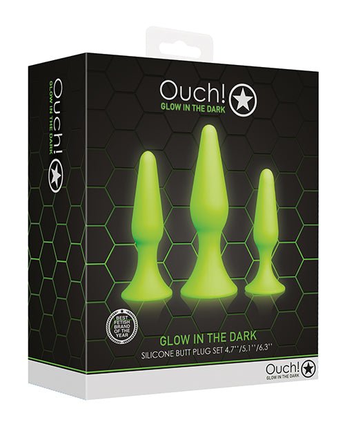 Shots Ouch Butt Plug Set - Glow in the Dark | Shop Lowest Prices at Funlove.com