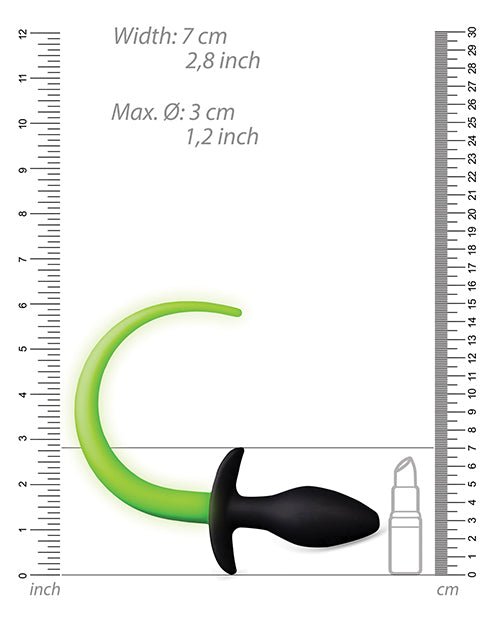 Shots Ouch Puppy Tail Plug - Glow in the Dark | Shop Lowest Prices at Funlove.com