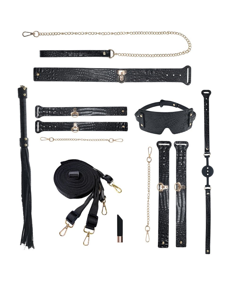 Shots Ouch! Rome Collection Bondage Kit w/Bag - Black | Shop Lowest Prices at Funlove.com